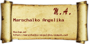 Marschalko Angelika névjegykártya